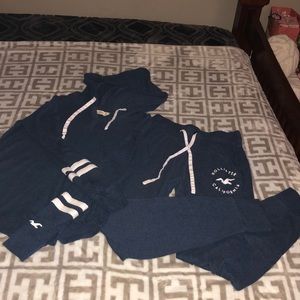 2pc Xs Hollister Lounge Set (Navy)